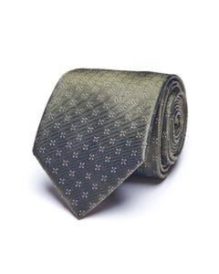 Pattern 100% silk tie lightgreen_0