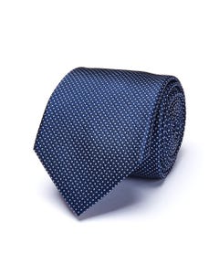 Pattern 100% silk tie black_0