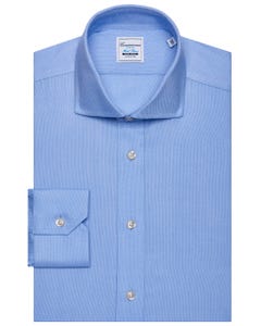 Berna, non iron light blue shirt, new french collar, slim fit, in royal oxford berna 147m - french_0