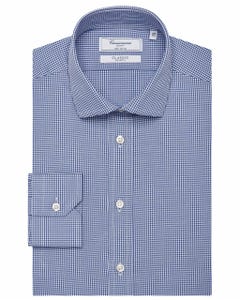 Checked twill shirt francese_0