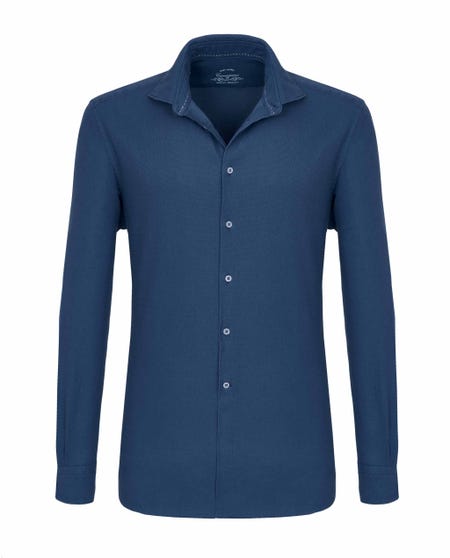 Camicia trendy leno blu 103rp- francese_0