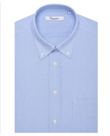 Short sleeve light blue striped fancy shirt button_down_0