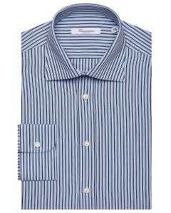 Fancy long-sleeved cotton poplin shirt new french collar_0