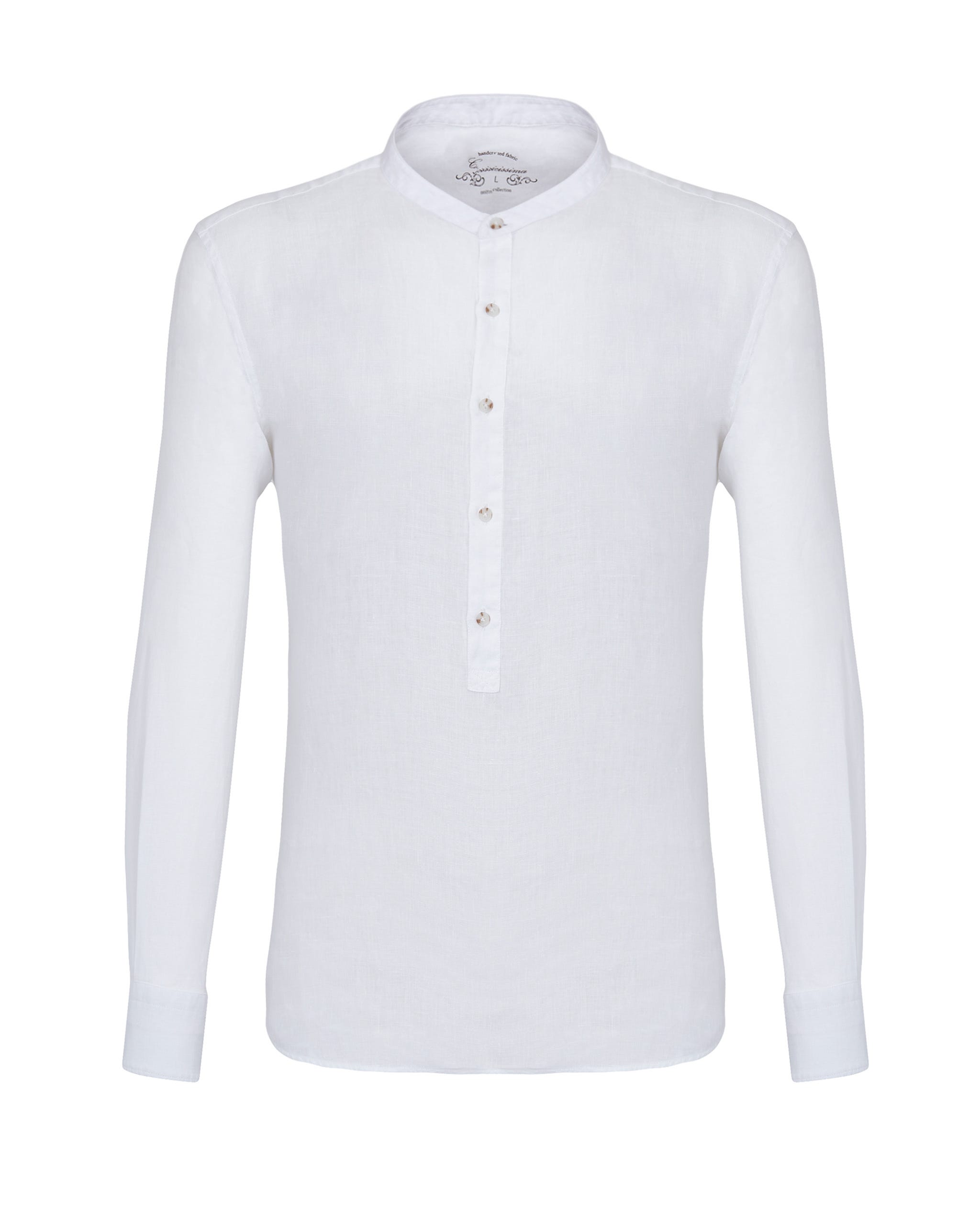 Camicia trendy bianca in lino serafino Camicissima