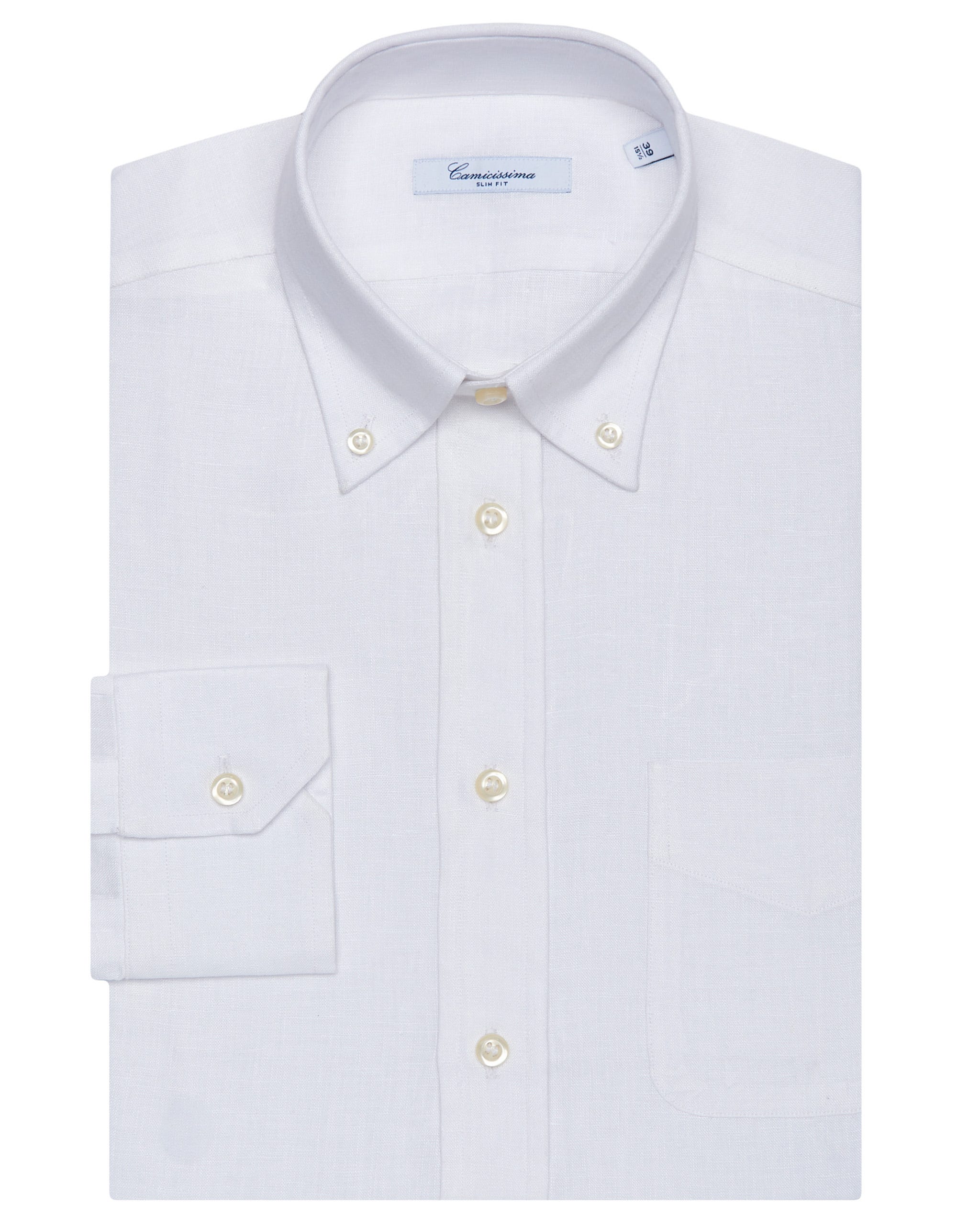 White linen fancy button down shirt button down Camicissima