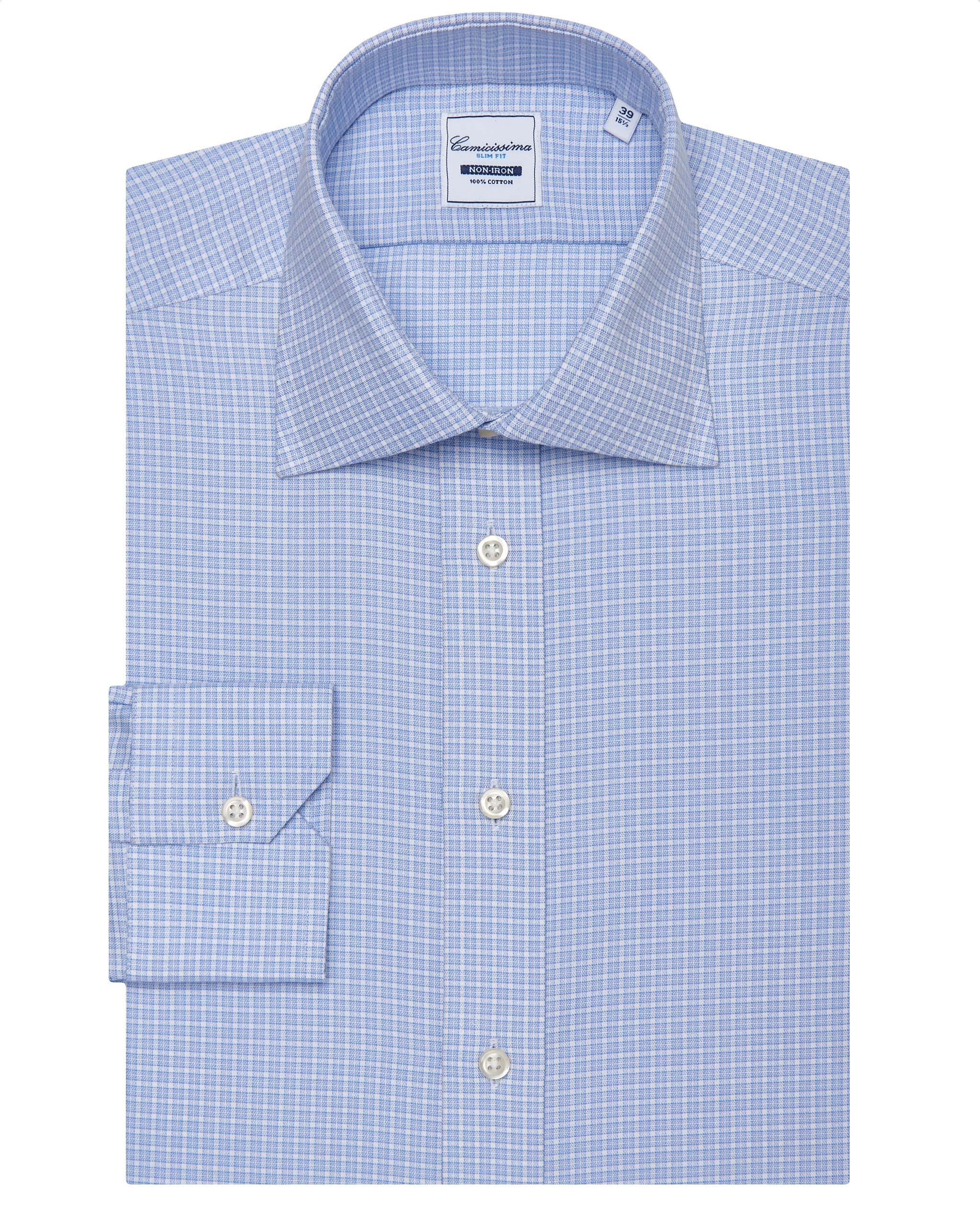 Camicia Non Iron in twill a quadri francese Camicissima