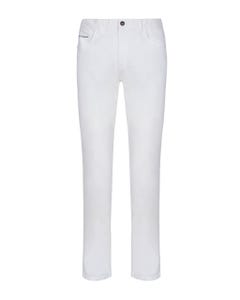 5-pocket white canvas pants white_0