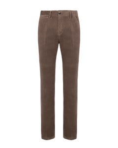 Pantalone chinos in velluto brown_0